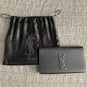 YSL leather belle du Jour clutch